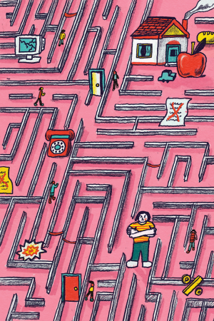 drawing of a maze