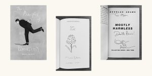 image of books with inscriptions