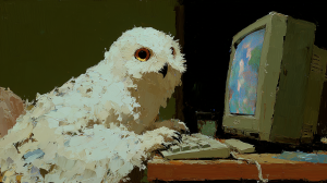 painting of an owl
