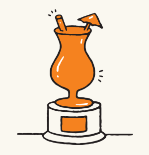 cartoon of a pina colada